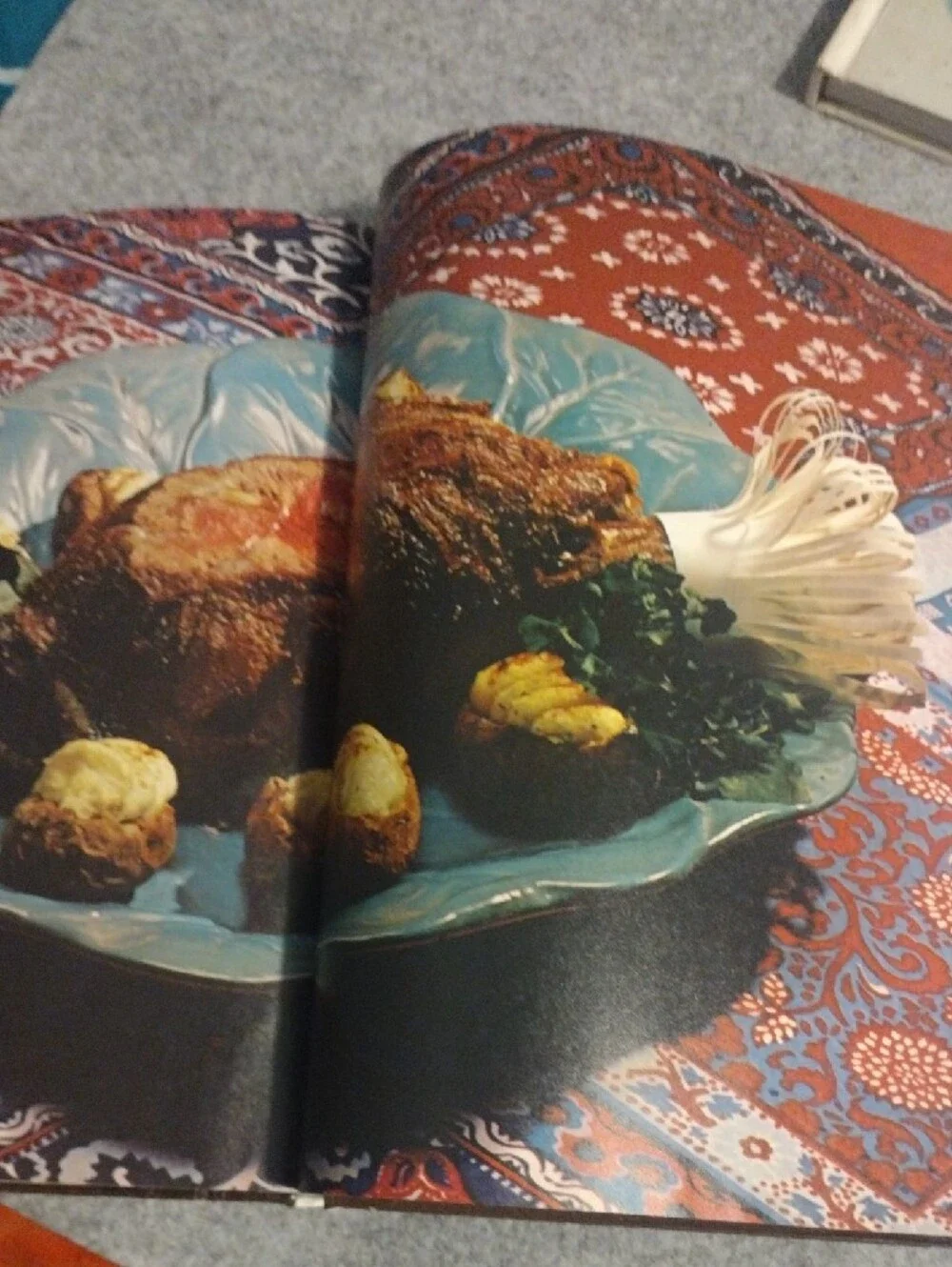 Classic Brown Steak & Roast Hardcover Kitchen Cookbook -american Cooking